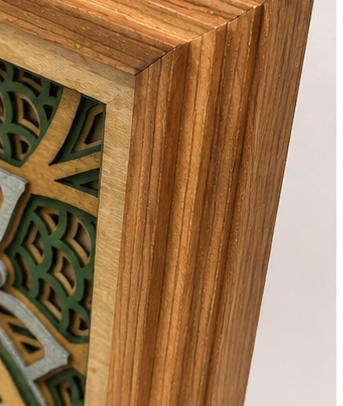 Steadfast Grace Layered Wooden Cross Wall Art | Christian Home Décor | Sage Green & Silver