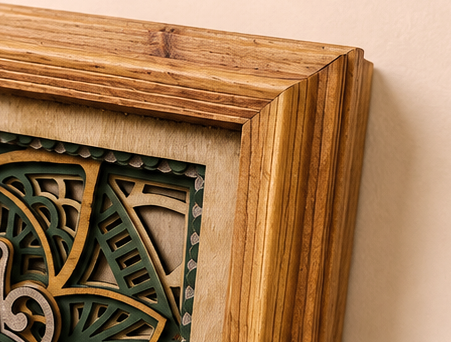 Rooted in Faith | Layered Wooden Cross Wall Art | Handcrafted Christian Home Décor | Sage Green & Silver