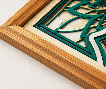 Sanctuary Light Layered Wooden Cross Wall Art | Handcrafted Christian Home Décor | Sage Green & Silver