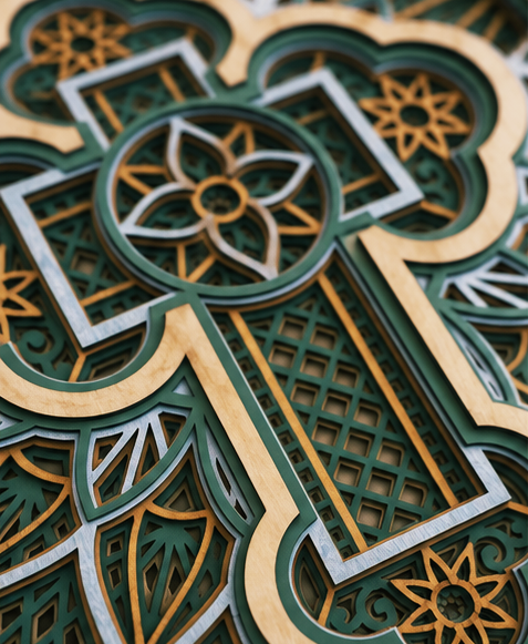 Cross of Reverence Layered Wooden Cross Wall Art | Christian Home Décor | Sage Green & Silver