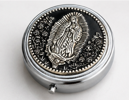 Our Lady of Guadalupe Rosary Keepsake Case with Pearl Rosary | Catholic Prayer & Gift Set