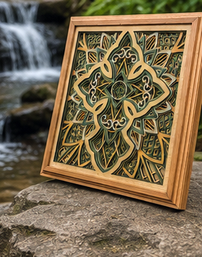 Steadfast Grace Layered Wooden Cross Wall Art | Christian Home Décor | Sage Green & Silver