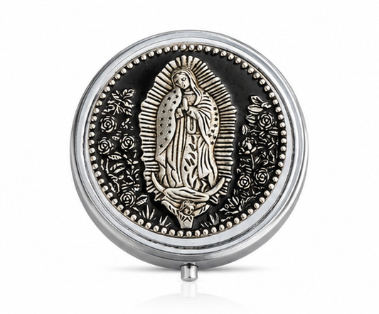 Our Lady of Guadalupe Rosary Keepsake Case with Pearl Rosary | Catholic Prayer & Gift Set
