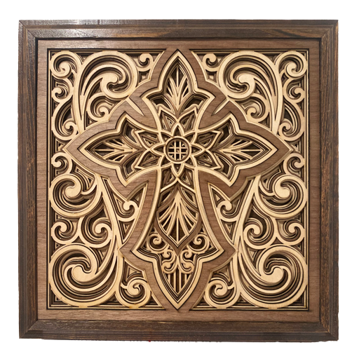 Grace Everlasting | Layered Wooden Cross Wall Art | Handcrafted Christian Home Décor | Version #3